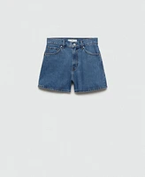 Mango Women's High-Rise Denim Shorts