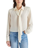 Steve Madden Women's Noelle Tie-Neck Long-Sleeve Blouse