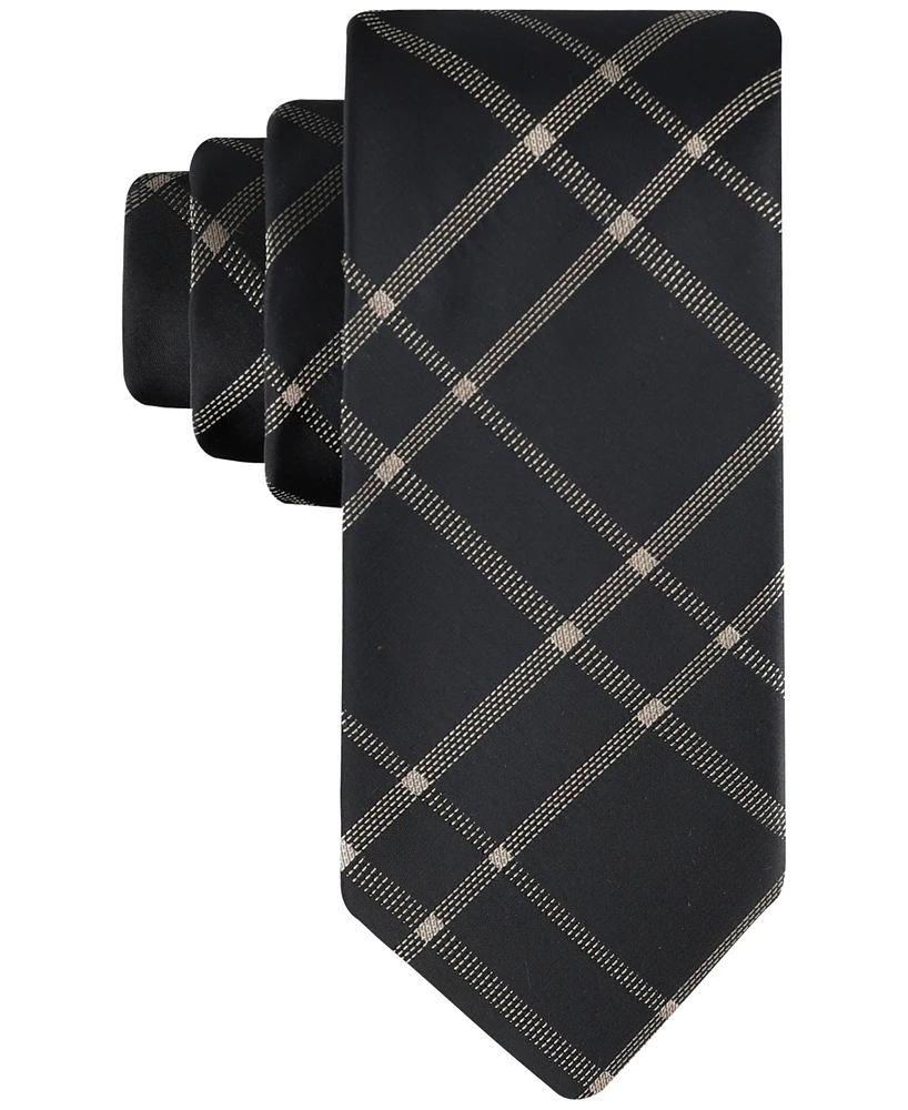 Calvin Klein Men's Stitch Plaid Tie