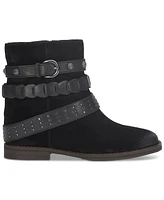 Lucky Brand Women's Miav Strappy Buckle Studded Harness Booties