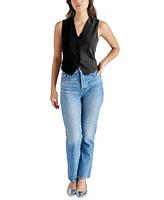 Steve Madden Women's Barrett Button-Front V-Neck Vest