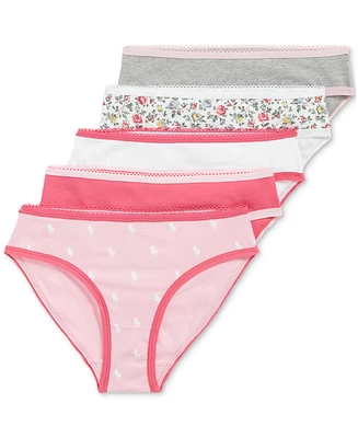 Polo Ralph Lauren Big Girls Bikini Brief 5-Pack