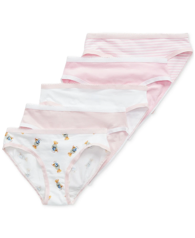 Polo Ralph Lauren Big Girls Bikini Brief 5-Pack