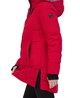 Nautica Women's Faux-Fur-Trim Hooded Puffer Coat