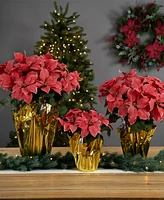 Northlight Dark Pink Artificial Christmas Poinsettia 20"