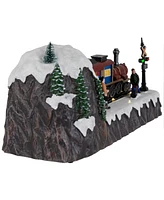 Northlight Lighted and Musical Christmas Village Train Display 20.25"