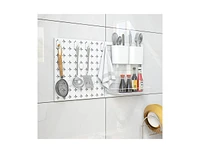 Slickblue Pegboard Combination Kit Combination Wall Organizer with Magnets and Hooks