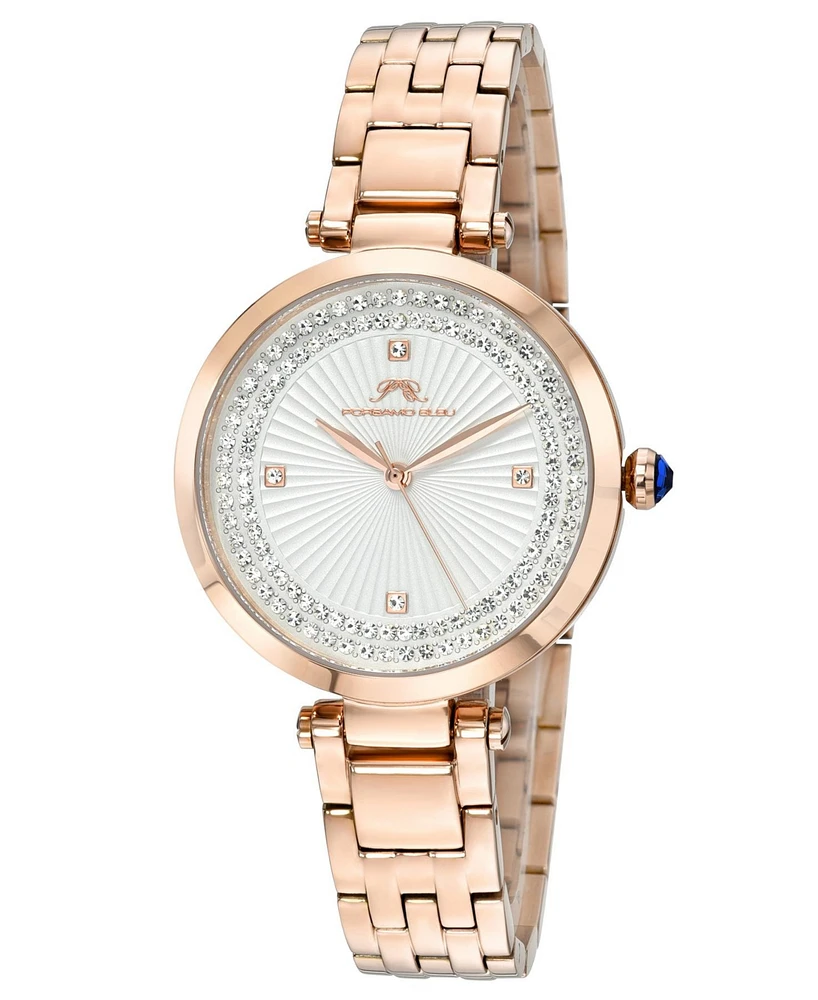 Porsamo Bleu Natalie Stainless Steel Rose Tone Women's Watch 1251CNAS