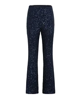 Olsen Women's Mona Fit Bootcut Leg Allover Sequin PullOn Pant