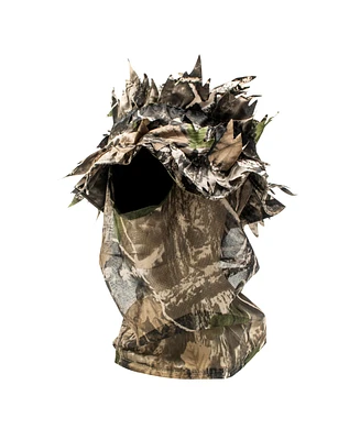 Muk Luks Men's Unisex 3D Leafy 1 Hole Open Face Mask, Adventure Brown, One Size