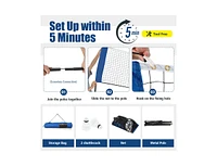 Slickblue Adjustable Badminton Net Stand with Portable Carry Bag