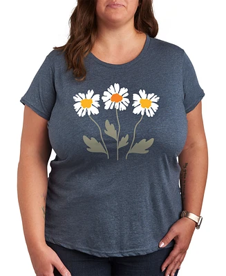 Hybrid Apparel Retro Daisies Plus Graphic T-Shirt