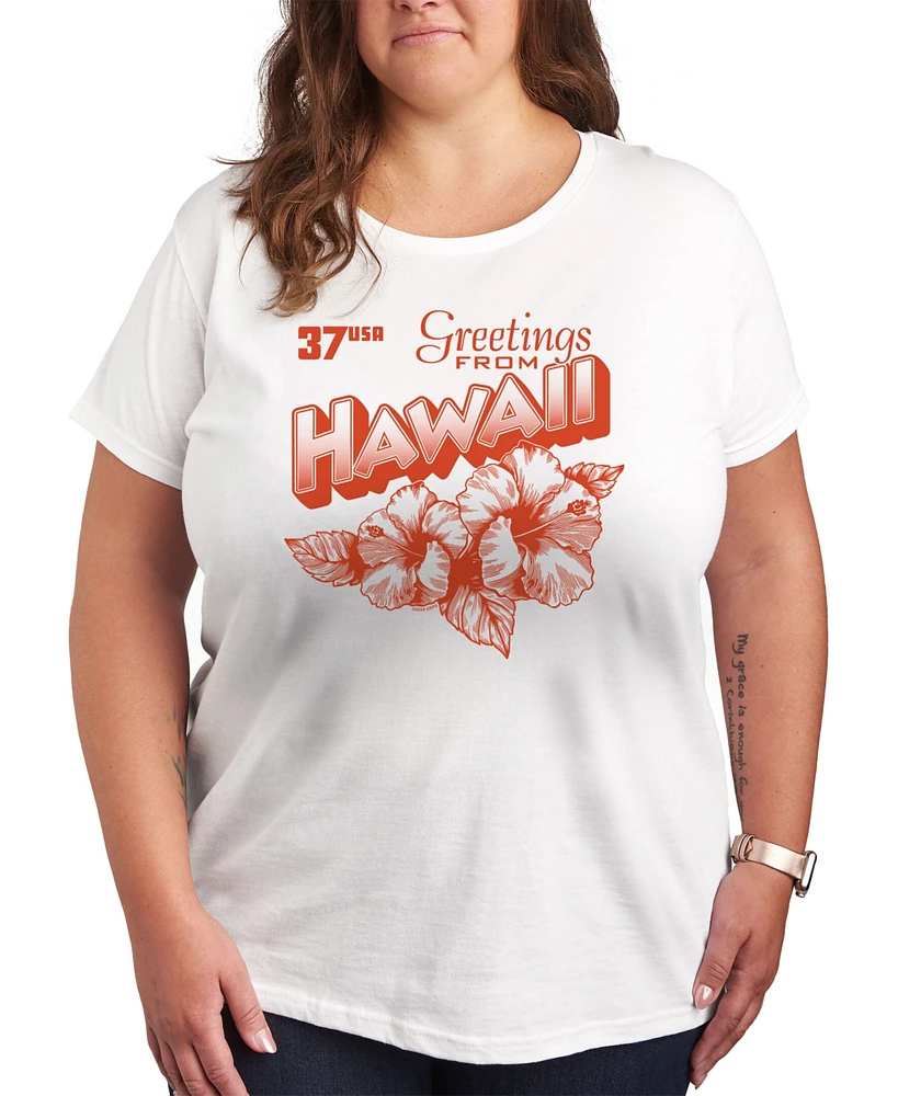 Hybrid Apparel Usps Hawaii Stamp Plus Graphic T-Shirt