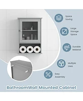 Sugift Bathroom Wall Mounted Adjustable Hanging Storage Medicine Cabinet