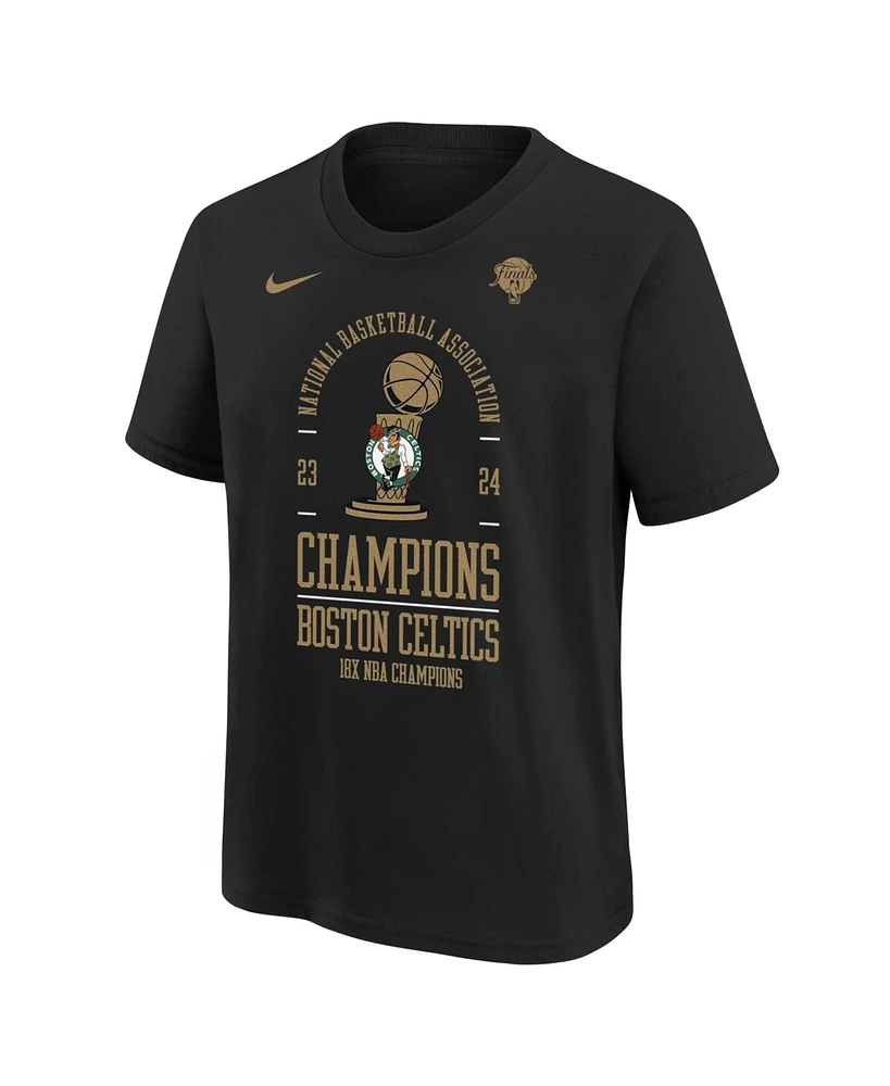 Nike Big Boys and Girls Boston Celtics 2024 Nba Finals Champions Locker Room T-Shirt