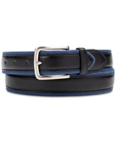 Club Room Men's Canvas Overlay Belt, Created for Macy's