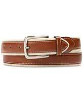 Club Room Men's Canvas Overlay Belt, Created for Macy's