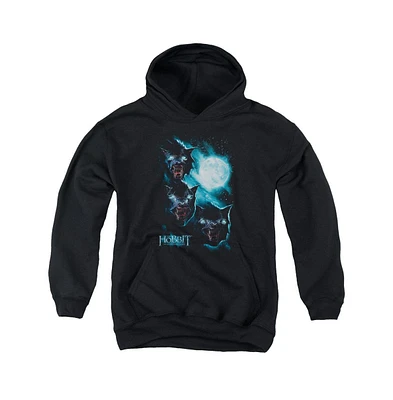 The Hobbit Boys Youth Three Warg Moon Pull Over Hoodie / Hooded Sweatshirt