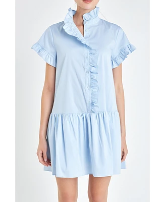 English Factory Women's Ruffled Mini Dress