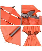 Yescom 11 Ft 3 Tier Patio Umbrella with Crank Handle Push to Tilt Outdoor Pool
