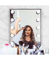 Byootique Lighted Hollywood Vanity Mirror 10pcs Dimmable Led Tabletop Mount Makeup