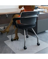 Yescom 48" x 36" Clear Pvc Floor Mat Protector w/ Lip for Hard Wood Floors Home Office Desk Chair