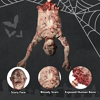 Yescom 37" Animated Halloween Prop Half Body Skinned Hanging Corpse Torso Haunted House Decor 2024