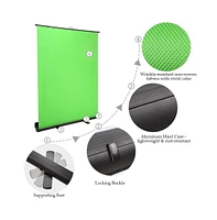 Yescom 62x81inch Portable Pull Up Green Screen Backdrop Collapsible Chromakey Panel Photo Video