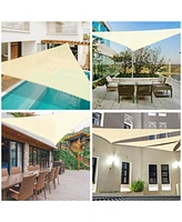 Yescom 20 Ft 97% Uv Block Triangle Sun Shade Sail Canopy Cover Net Outdoor Patio Deck