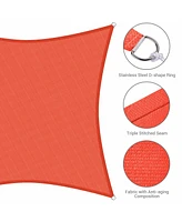 12x12 Ft 97% Uv Block Square Sun Shade Sail Heavy Duty Hdpe Canopy Patio Lawn