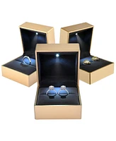 Yescom Led Ring Box Jewelry Wedding Engagement Proposal Lighted Pin Coin Case Pack