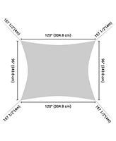 2 Pack 10x8 Ft 97% Uv Block Rectangle Hdpe Sun Shade Sail Heavy Duty Canopy Park