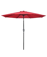 Yescom 9Ft UV50+ Aluminum Outdoor Table Patio Umbrella with Crank Tilt 3000PA Sunshade Deck Yard Garden Pool Balcony