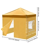 Yescom InstaHibit 10x10Ft Replacement Pop up Canopy 4 Sidewalls Door Window UV30+ Party