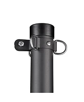 10 Ft Sun Shade Sail Pole Post Canopy Awning Deck Patio Backyard with Pole Bracket Clamp Powder Patio Outdoor 121" Black