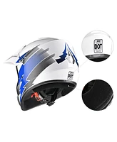 Ahr H-VEN12 Youth Dot Motocross Helmet and Goggles Set Clear Lens Atv Mx Off-road Kids