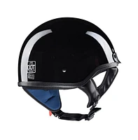 Ahr Run-c Motorcycle Half Face Helmet Dot Approved Bike Cruiser Chopper High Gloss Black M