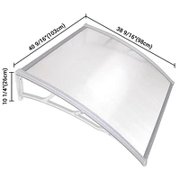 Yescom 40"x40" Outdoor Awning Patio Window Door Canopy Cover Uv Protection Hollow Sheet