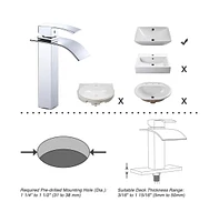 Yescom Aquaterior Modern 1 Hole Bathroom Faucet Vanity Sink Basin Single Handle Diy Kitchen Chr