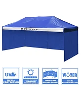 InstaHibit 10x20Ft Pop up Canopy Top Kit 4 Privacy Sidewalls Home Backyard