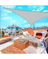 Yescom 25 Ft 97% Uv Block Triangle Sun Shade Sail Canopy for Outdoor Patio Pool Deck