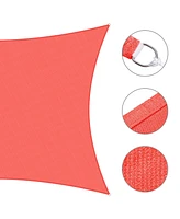 2 Pack 19x13 Ft 97% Uv Block Rectangle Hdpe Sun Shade Sail Canopy Lawn Garden