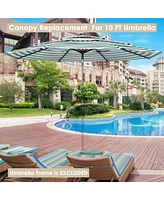 Yescom 3-Tier Patio Umbrella Replacement Canopy Market Table Top Market Pool