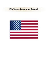 Yescom 2 Pack 8 Ft Sectional Flag Pole Kit Golden Eagle Finial 3x5 Ft Us Flag with Embroidered Stars Indoor