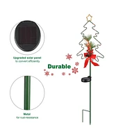 Solar Red Berries Tree Stake Lights Xmas Solar Pathway Light Garden Yard 12Pcs