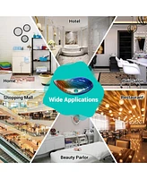 Aquaterior Waterdrop Shape Tempered Glass Sink Counter Top Bathroom Basin 2 Pack