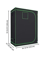 Yescom 60"x32"x80" Indoor Grow Tent Reflective Mylar Hydroponic Plant Window