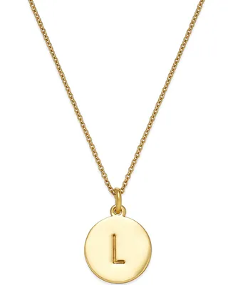 Kate Spade New York 12k Gold-Plated Initials Pendant Necklace, 17" + 3" Extender