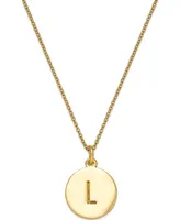 Kate Spade New York 12k Gold-Plated Initials Pendant Necklace, 17" + 3" Extender