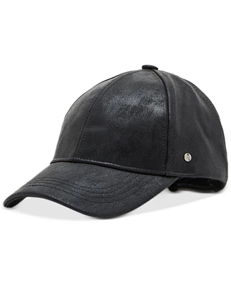 Steve Madden Women's Stone Distressed Metallic Baseball Cap